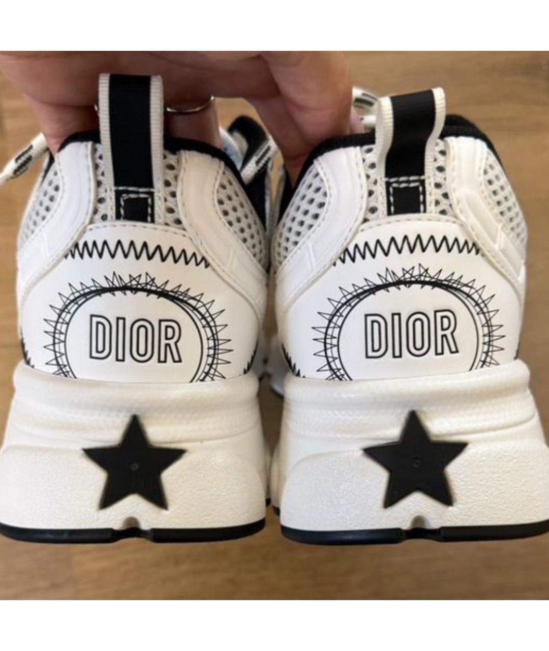 CHRISTIAN DIOR Белые текстильные кроссовки, фото 4