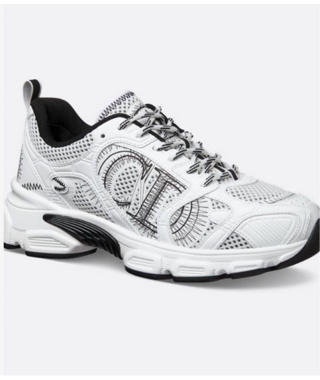 CHRISTIAN DIOR Белые текстильные кроссовки, фото 2