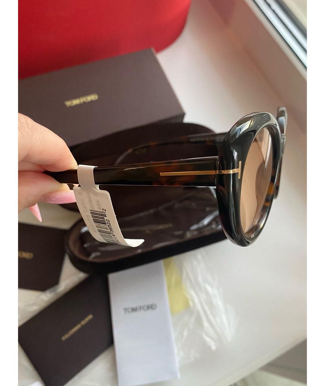 TOM FORD Черные пластиковые солнцезащитные очки, фото 3