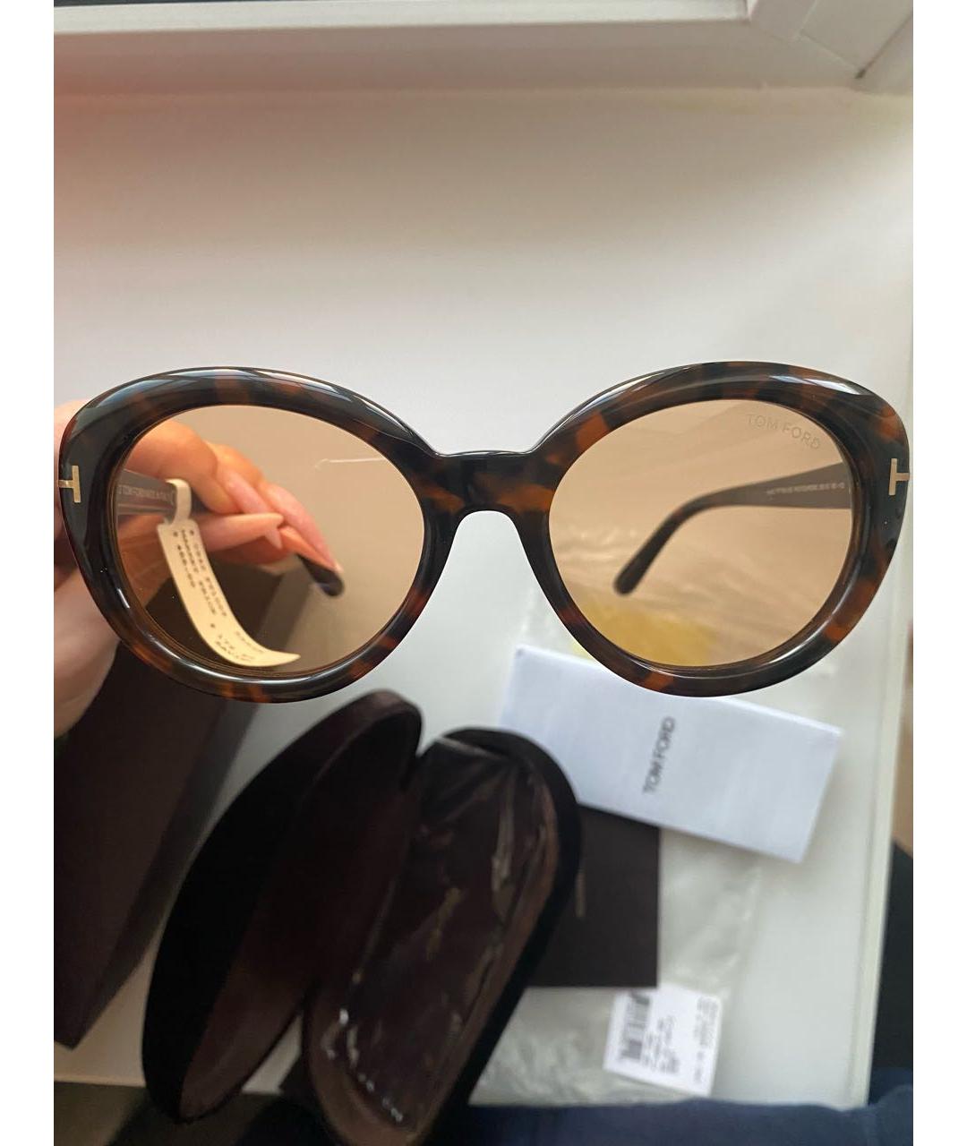 TOM FORD Черные пластиковые солнцезащитные очки, фото 9