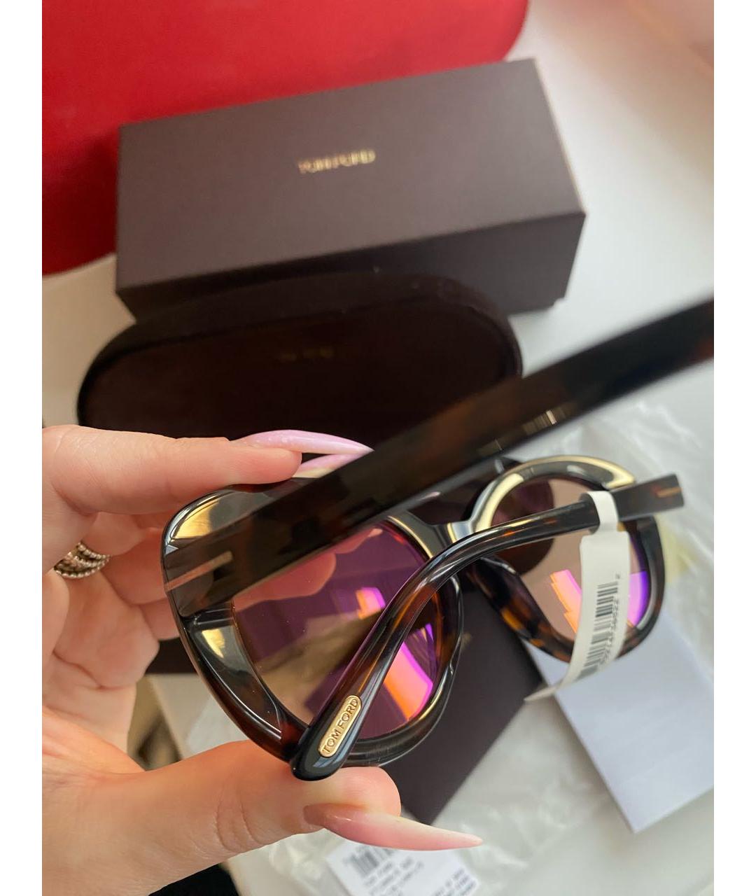 TOM FORD Черные пластиковые солнцезащитные очки, фото 8