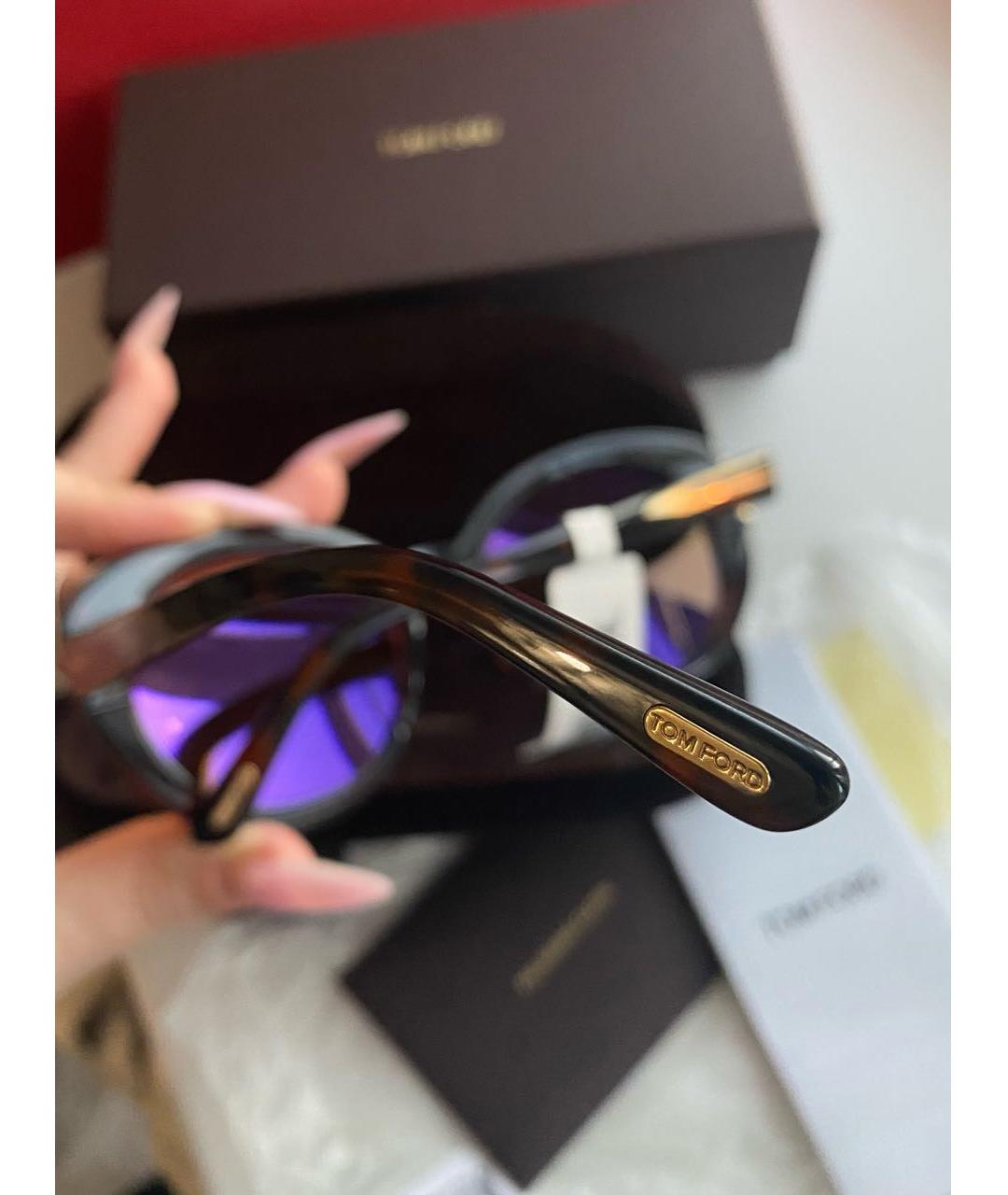 TOM FORD Черные пластиковые солнцезащитные очки, фото 7