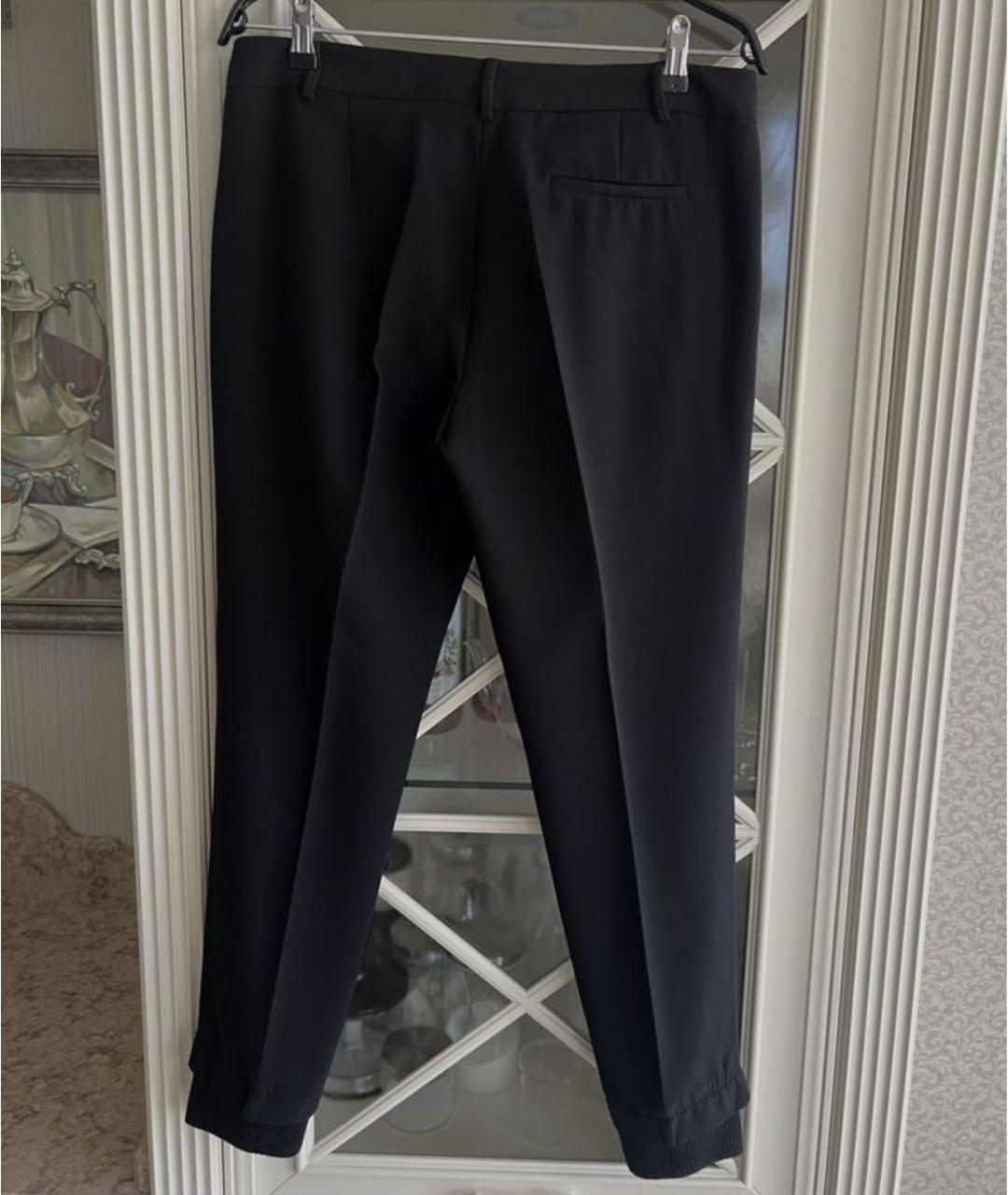 LOVE MOSCHINO Черные кашемировые брюки узкие, фото 5