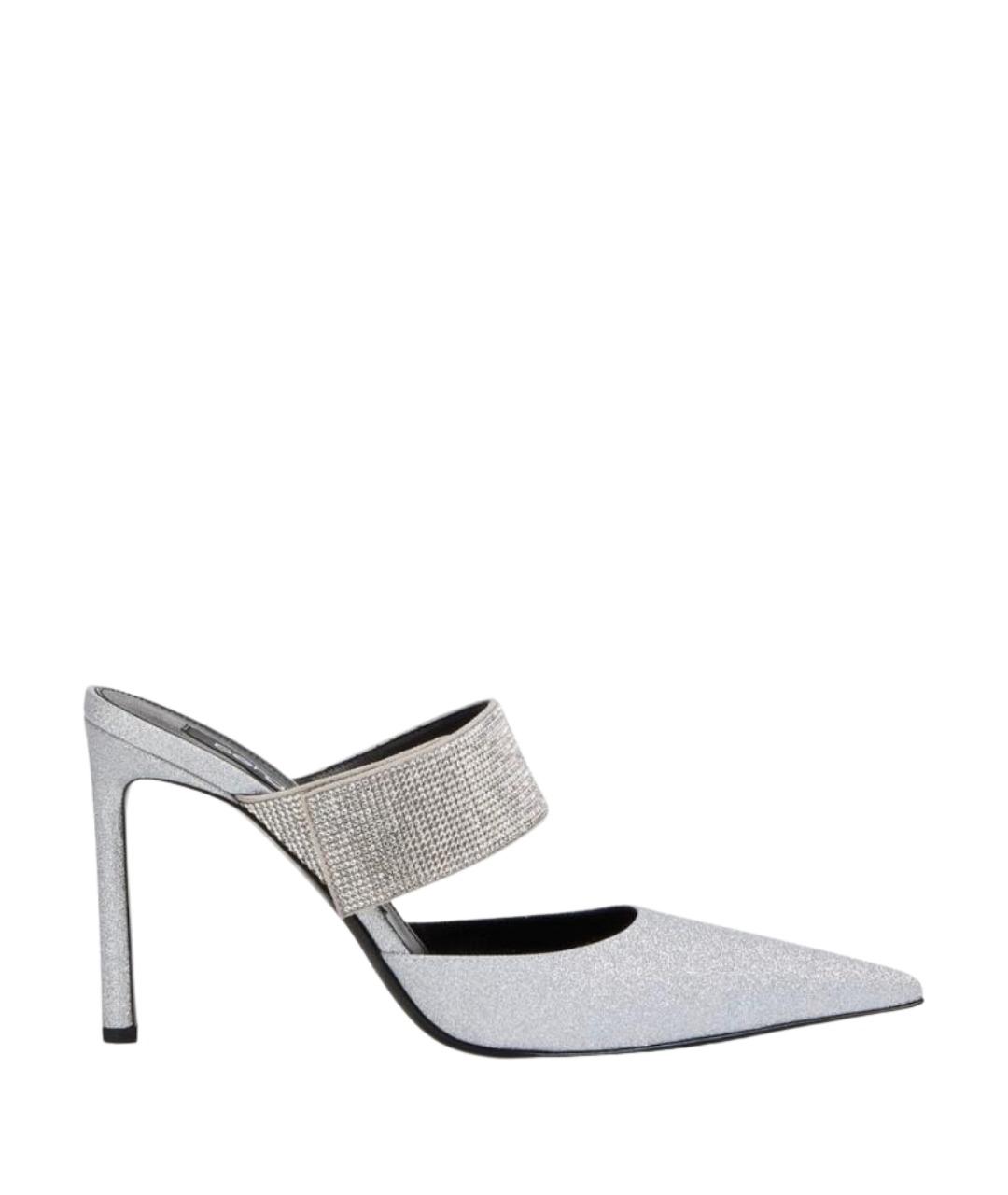 SERGIO ROSSI Серебряные мюли, фото 1