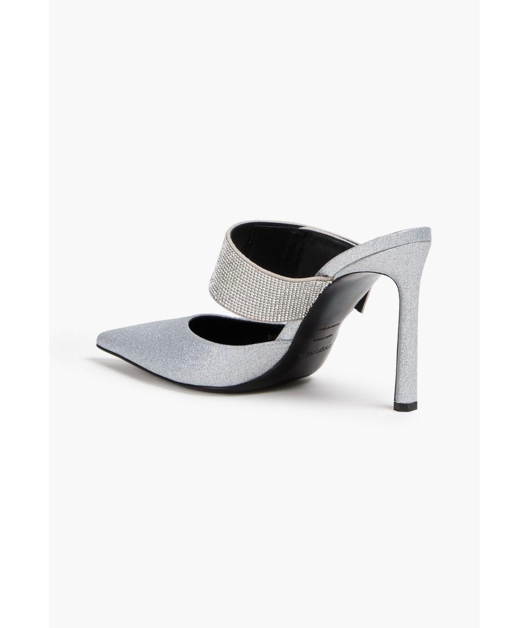 SERGIO ROSSI Серебряные мюли, фото 3