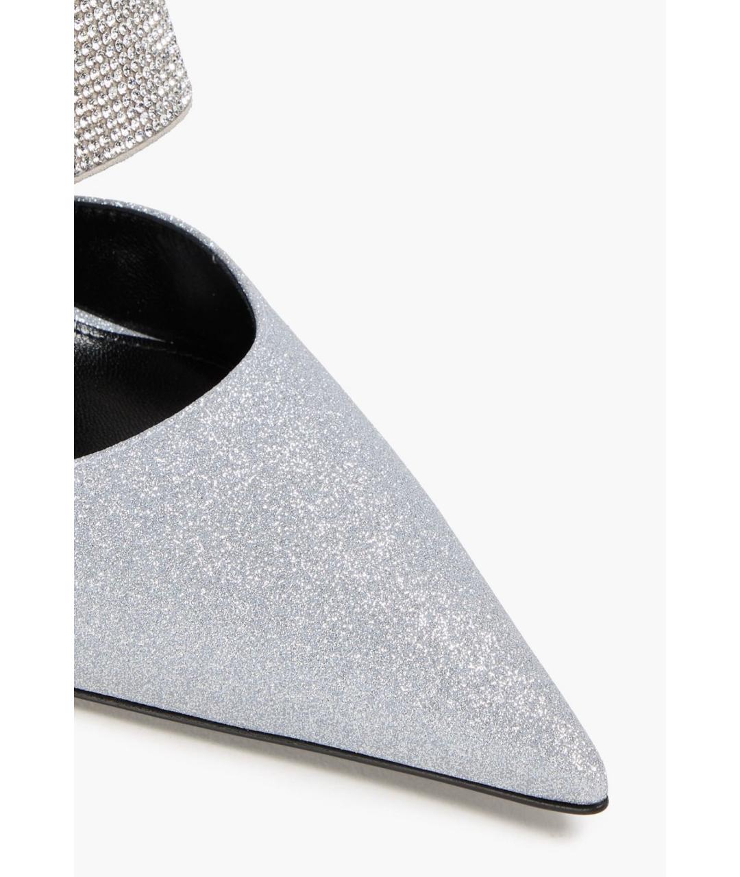 SERGIO ROSSI Серебряные мюли, фото 4