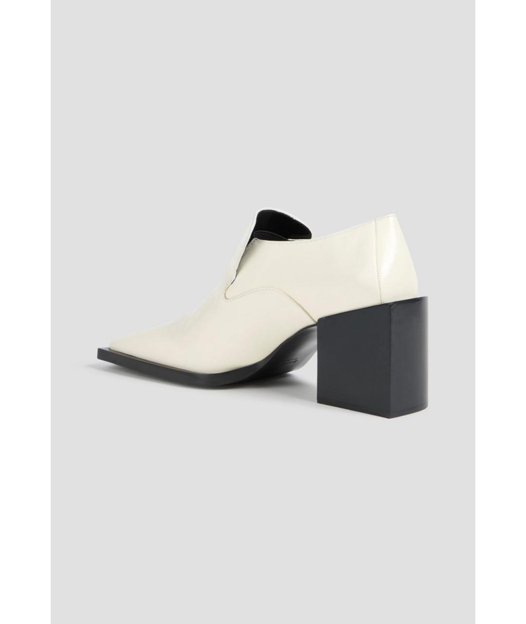 JIL SANDER Белые кожаные ботильоны, фото 3