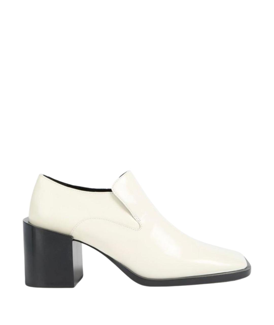 JIL SANDER Белые кожаные ботильоны, фото 1