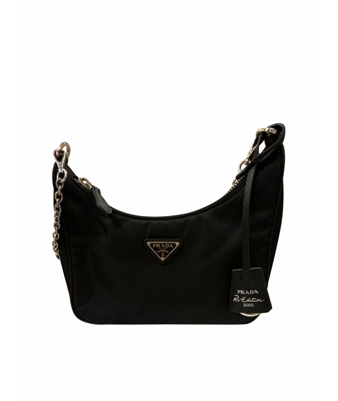 PRADA Черная тканевая сумка через плечо, фото 1