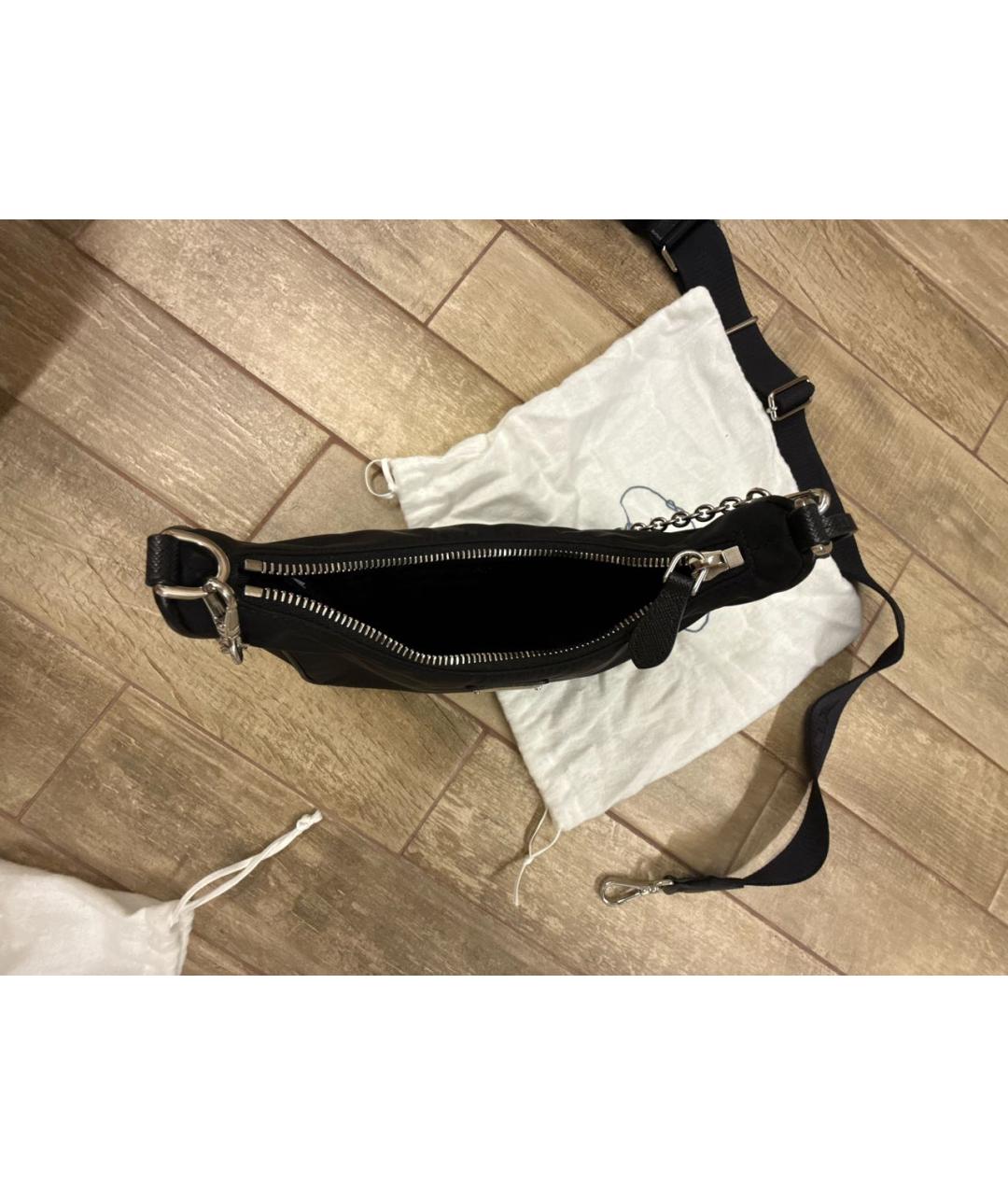 PRADA Черная тканевая сумка через плечо, фото 4