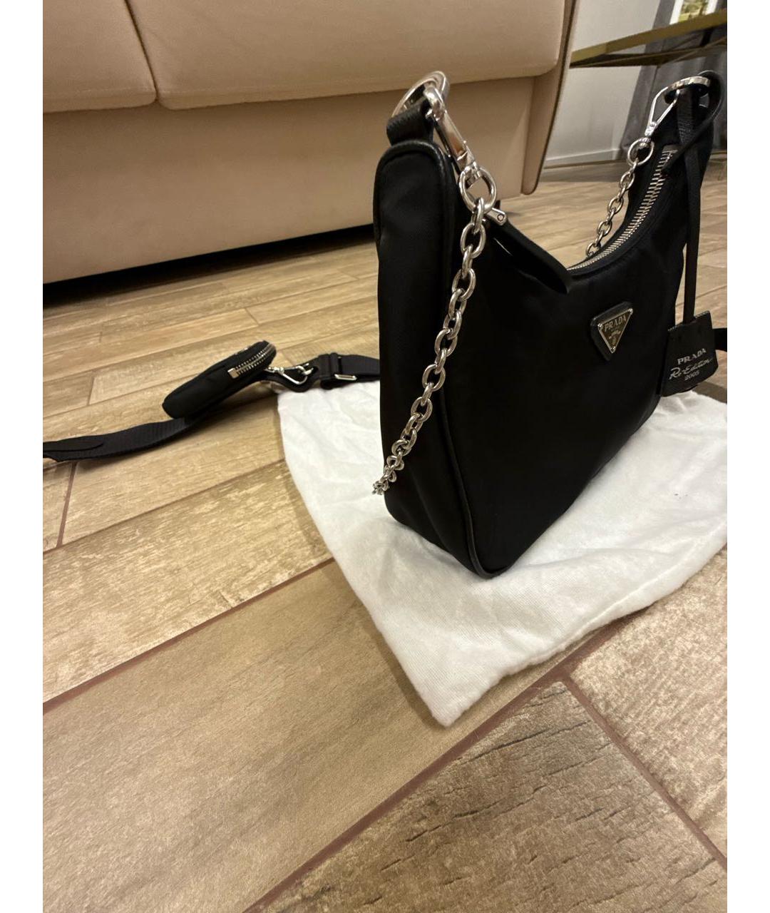 PRADA Черная тканевая сумка через плечо, фото 2