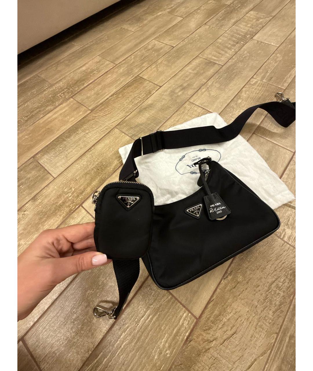 PRADA Черная тканевая сумка через плечо, фото 6