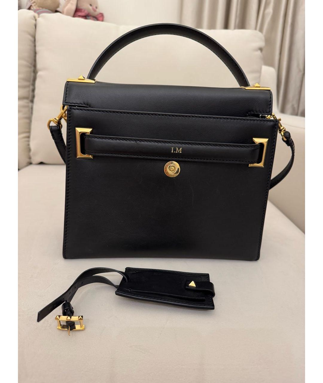 VALENTINO Черная кожаная сумка через плечо, фото 5