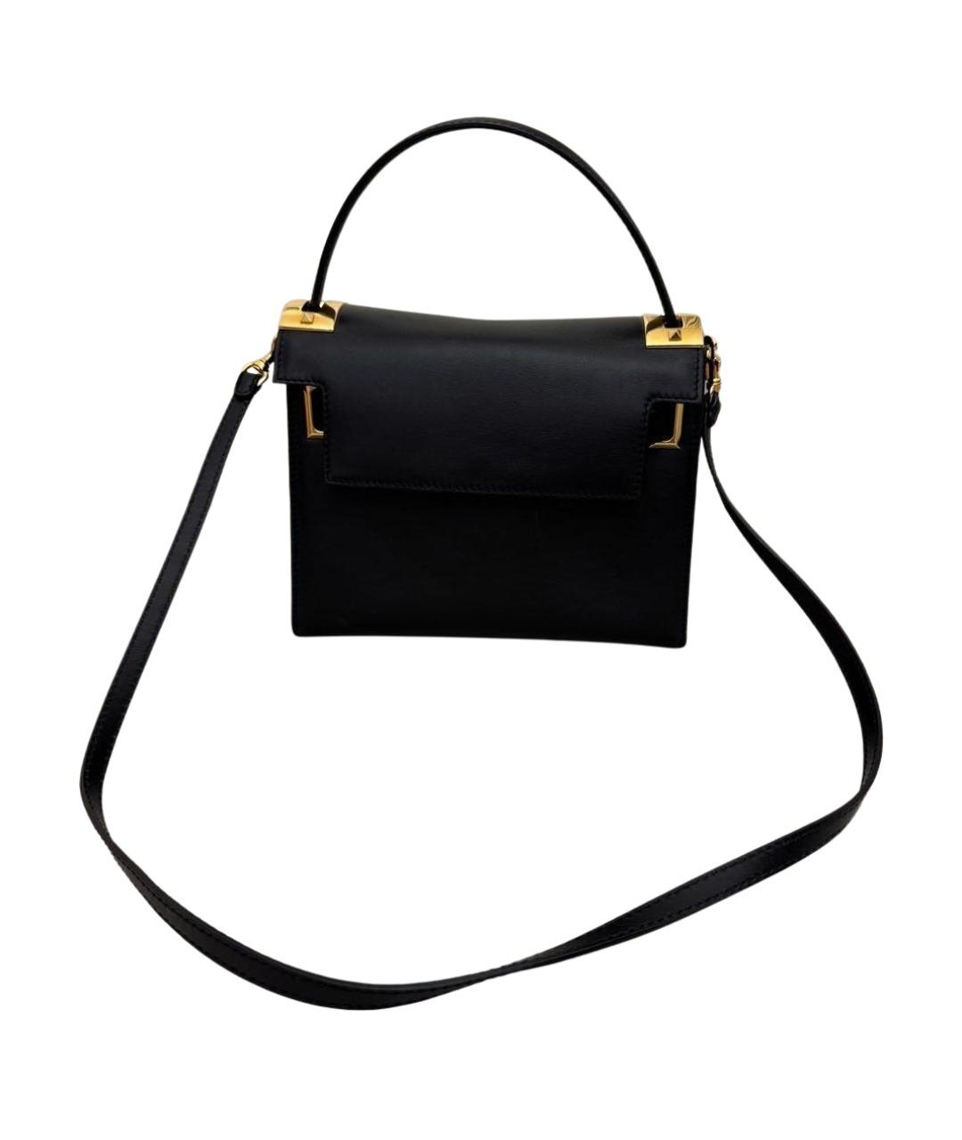 VALENTINO Черная кожаная сумка через плечо, фото 1