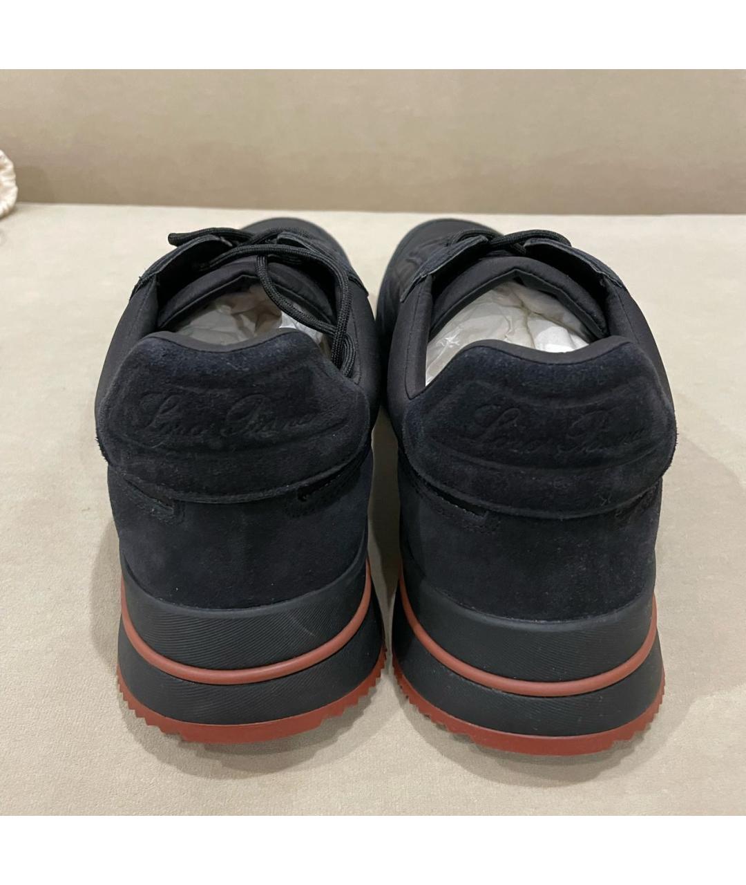 LORO PIANA Черные низкие кроссовки / кеды, фото 5