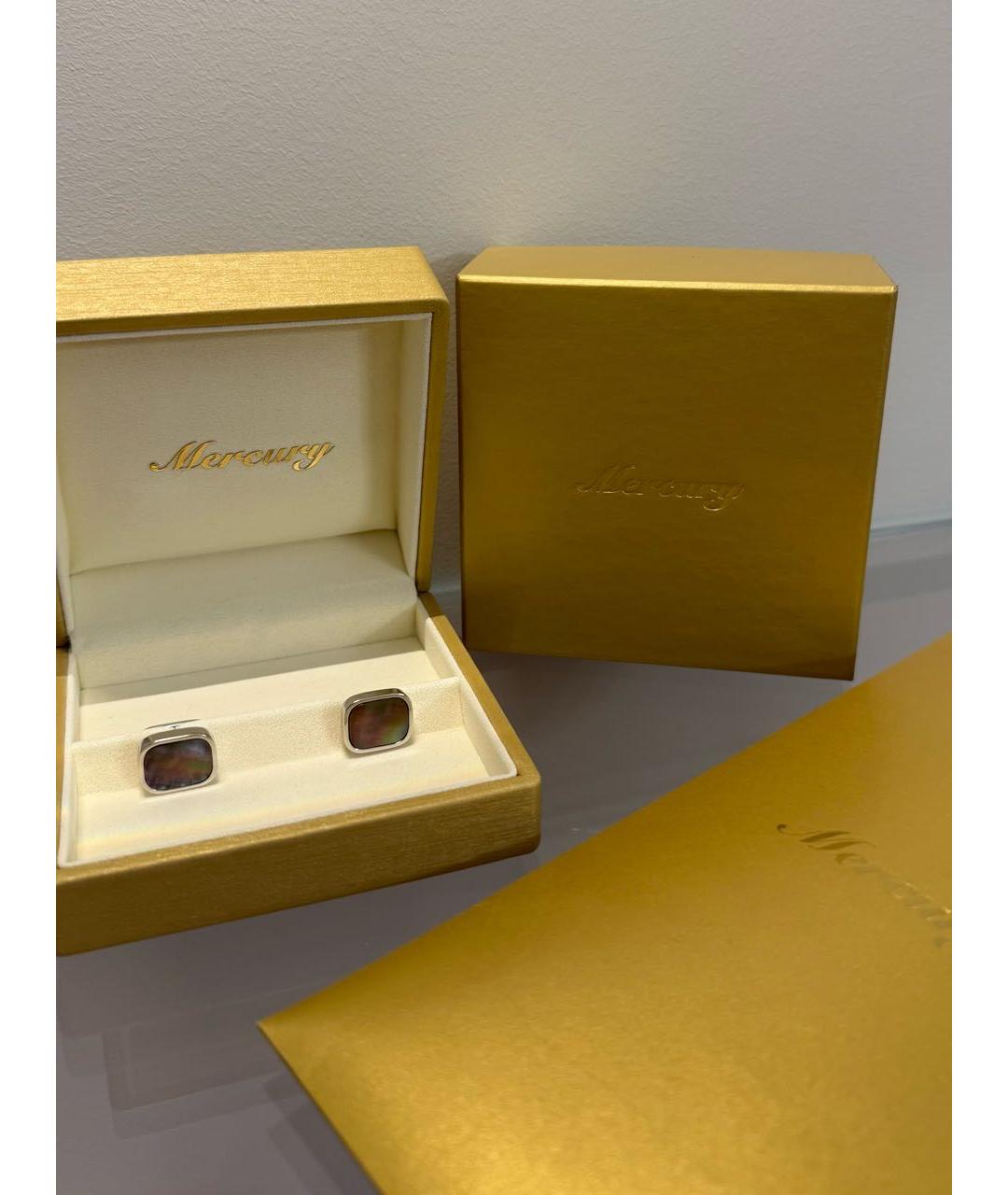 MERCURY Серебряные запонки из белого золота, фото 5