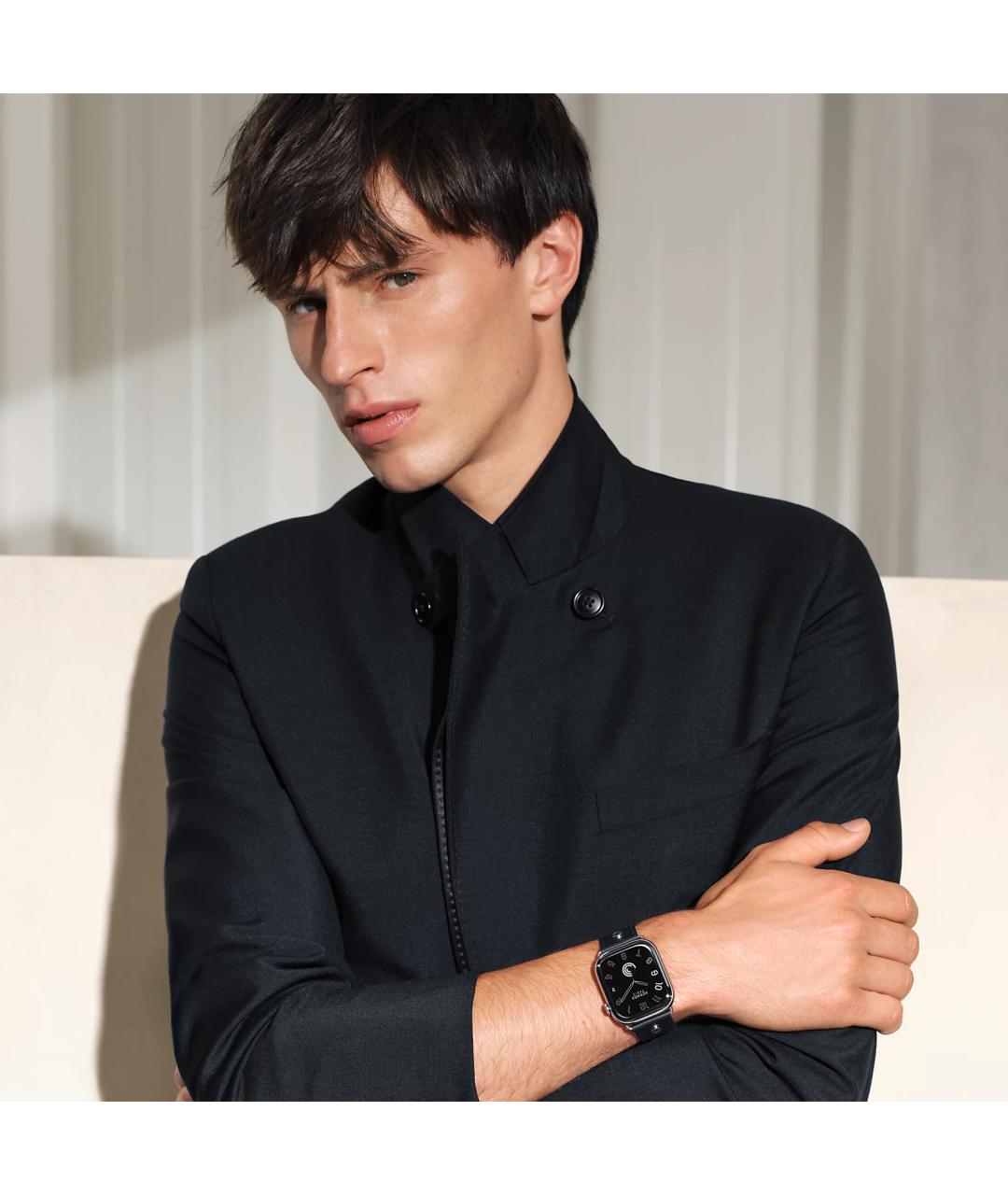 HERMES Серые титановые часы, фото 5