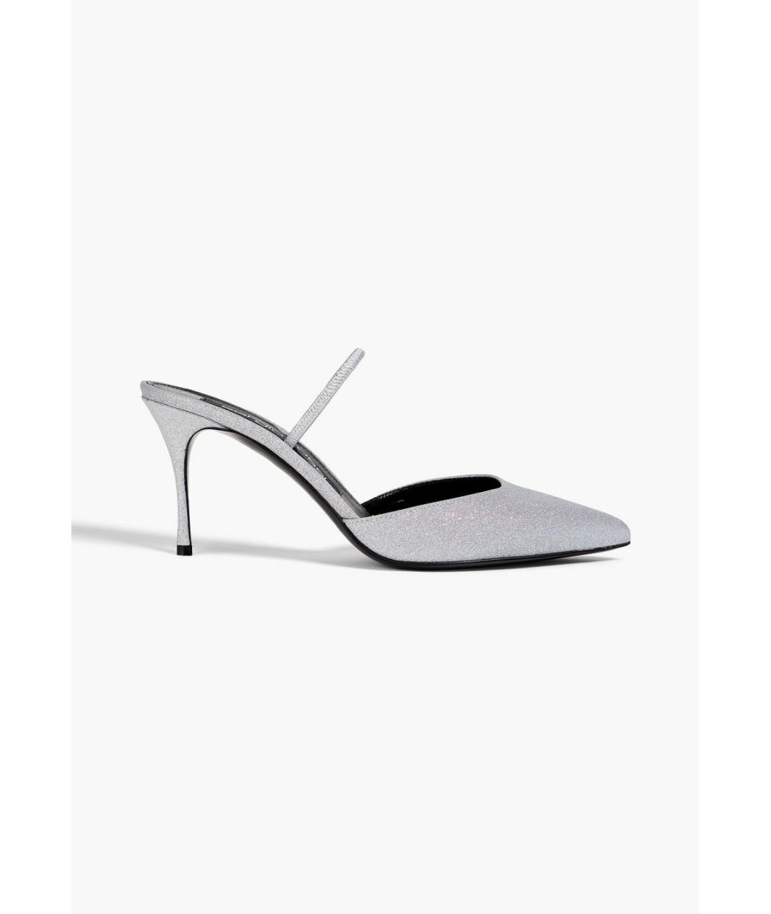 SERGIO ROSSI Серебряные мюли, фото 4