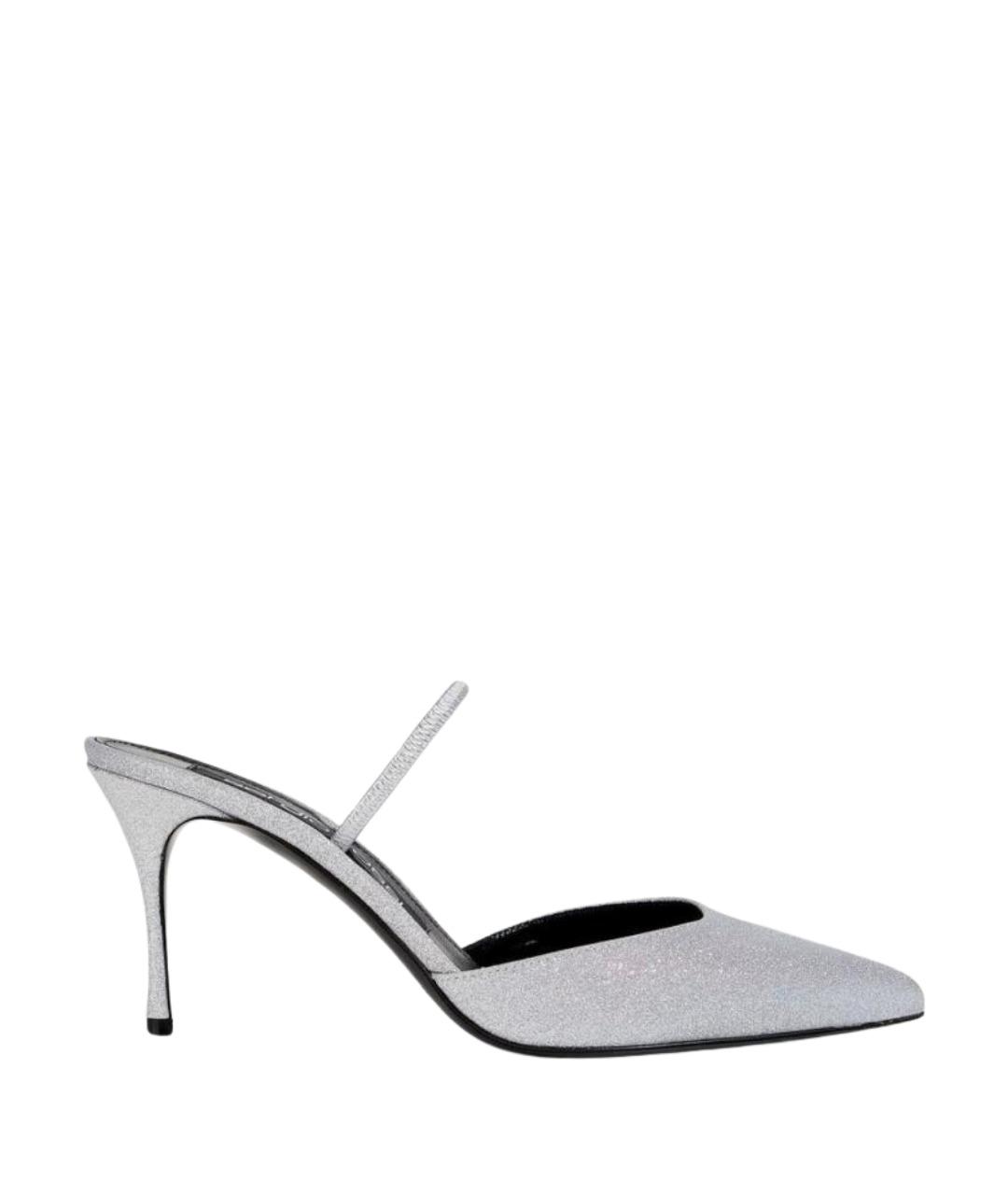 SERGIO ROSSI Серебряные мюли, фото 1