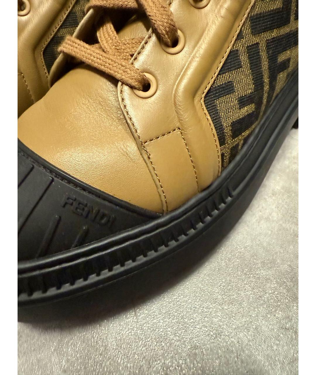 FENDI Бежевые ботинки, фото 4