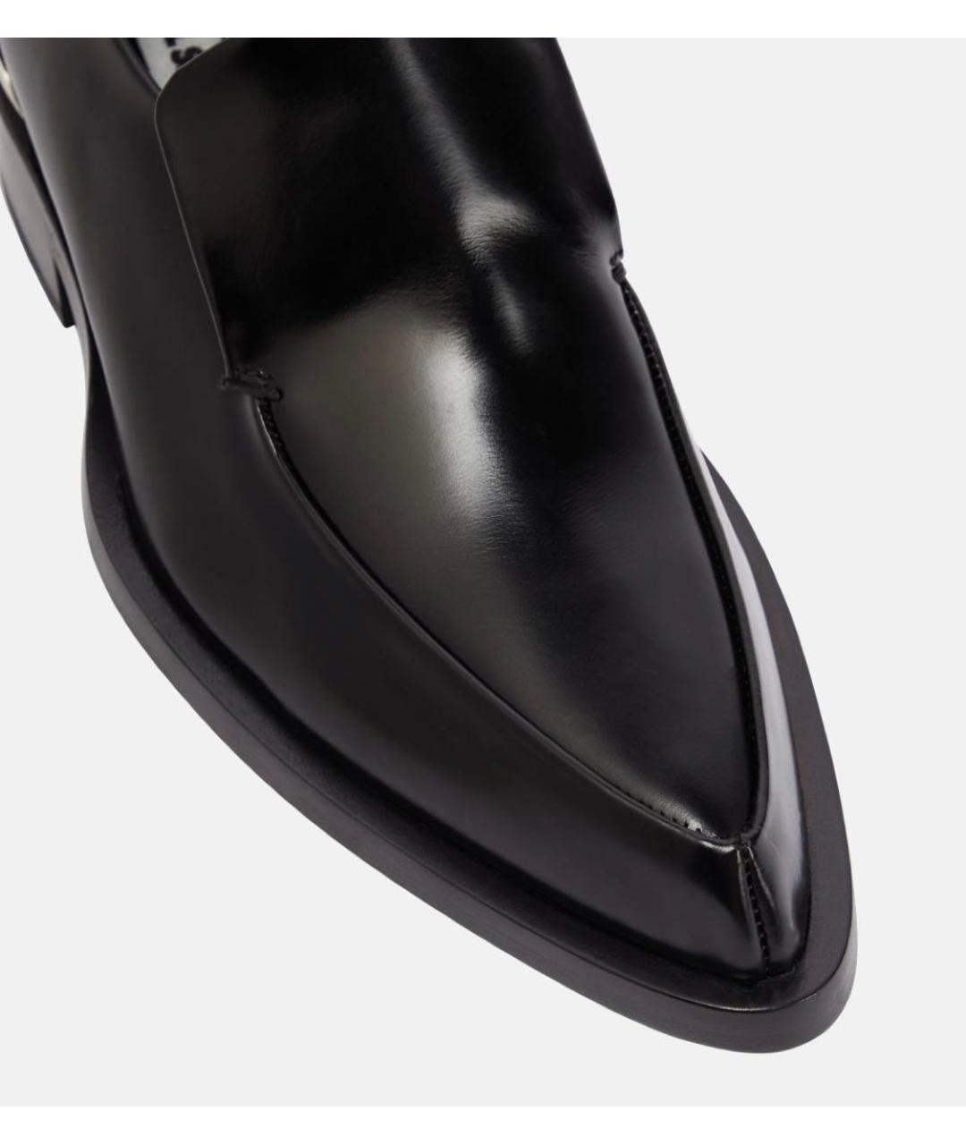 JIL SANDER Черные кожаные лоферы, фото 8
