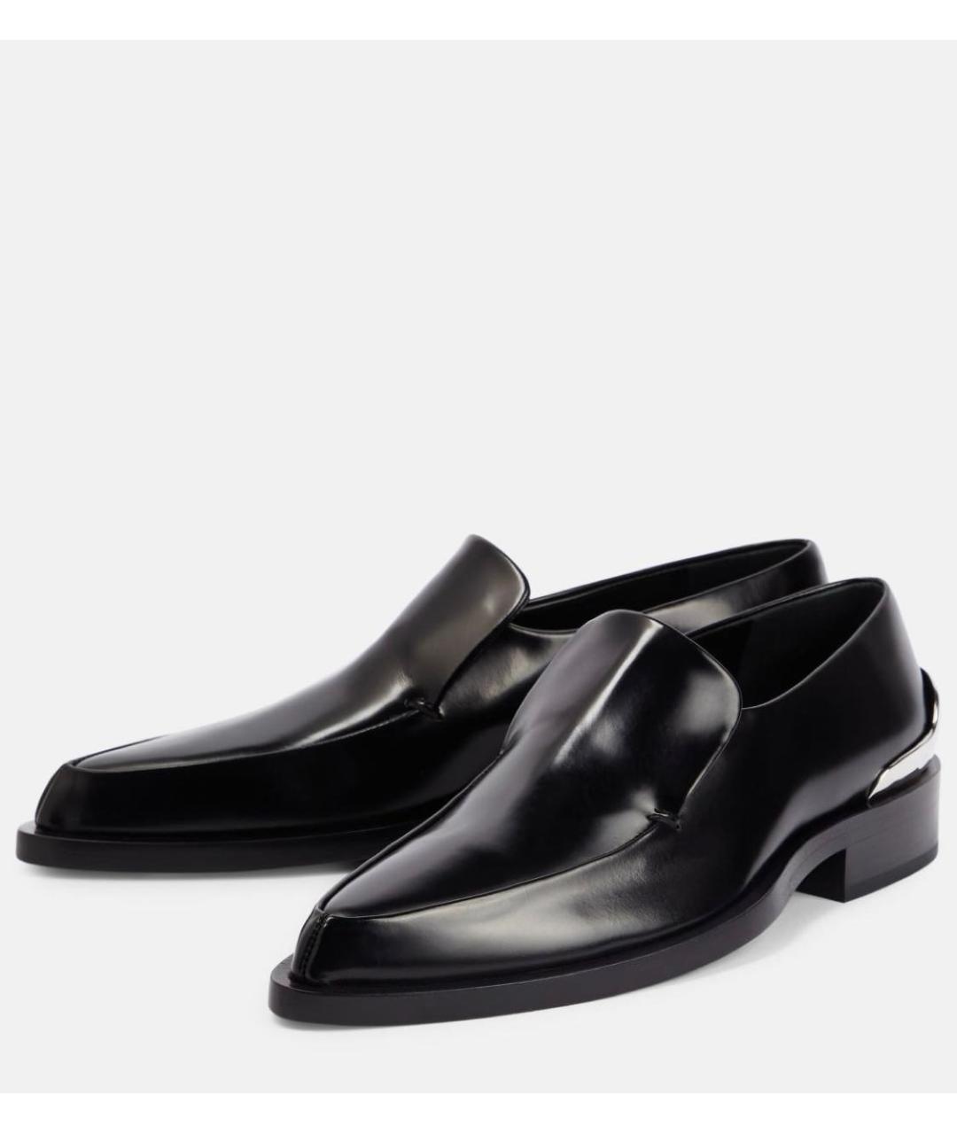 JIL SANDER Черные кожаные лоферы, фото 6