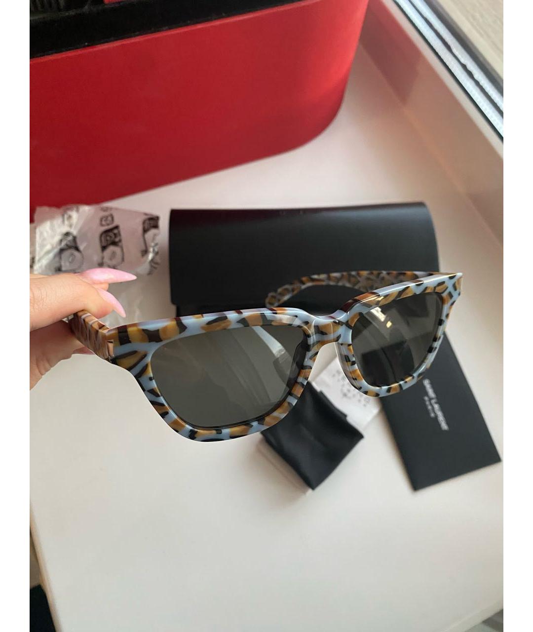 SAINT LAURENT Мульти пластиковые солнцезащитные очки, фото 2