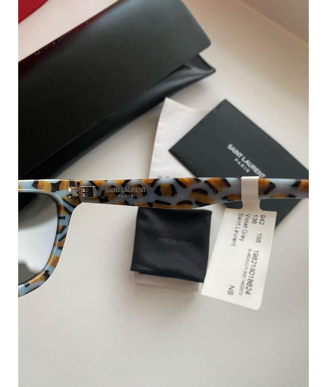 SAINT LAURENT Мульти пластиковые солнцезащитные очки, фото 6