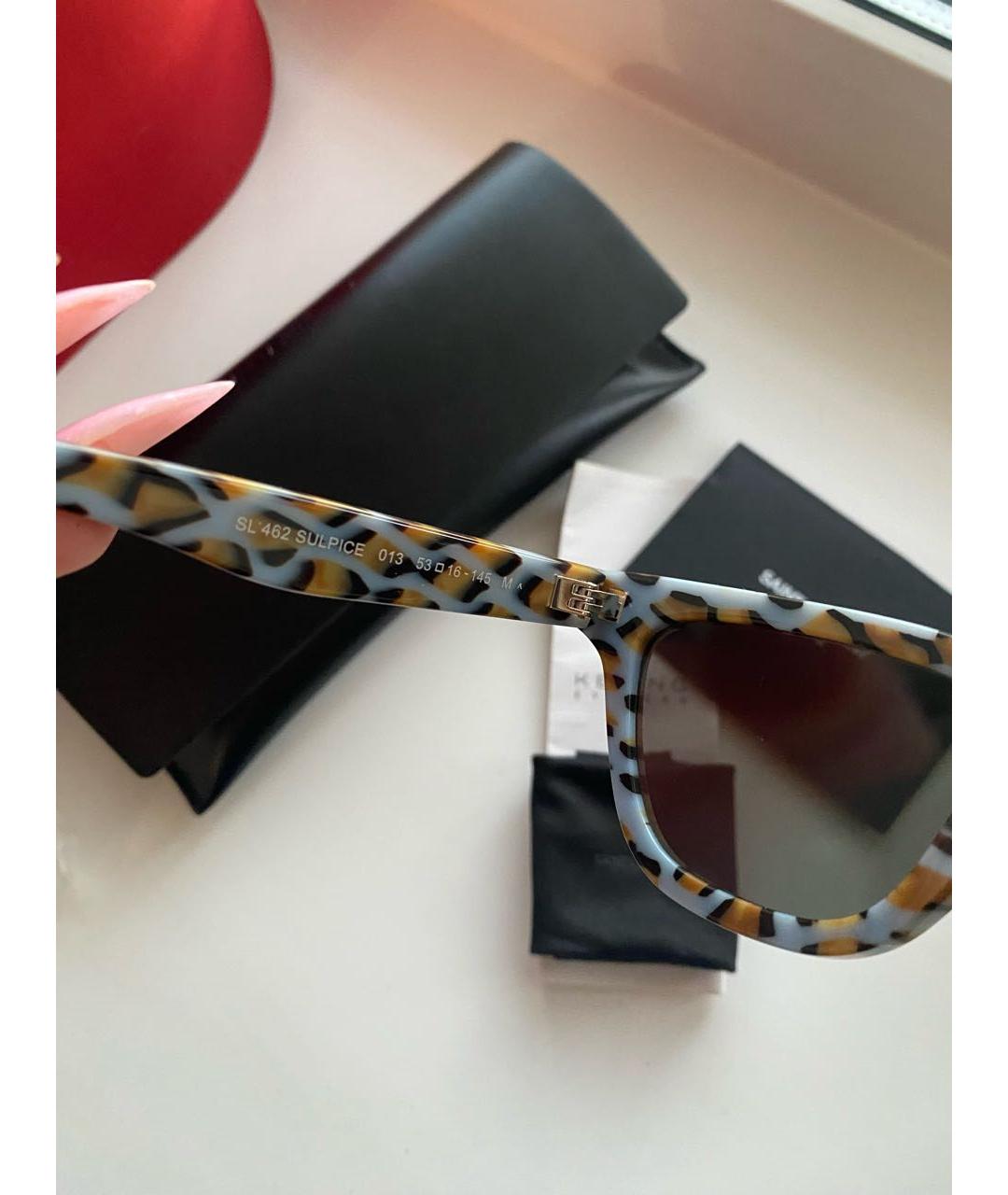 SAINT LAURENT Мульти пластиковые солнцезащитные очки, фото 7