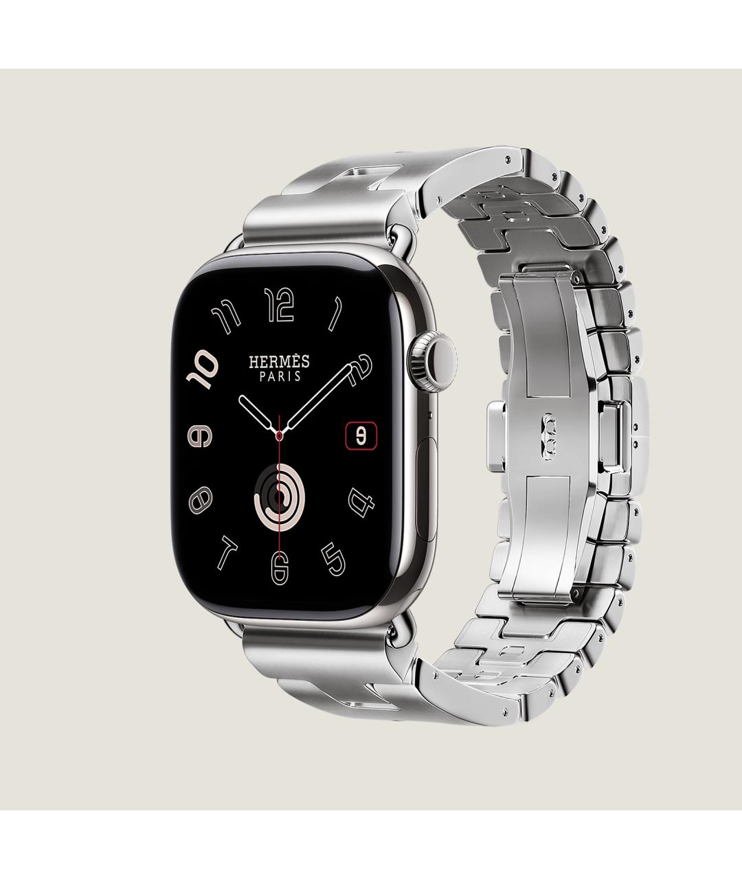 HERMES Серые титановые часы, фото 3