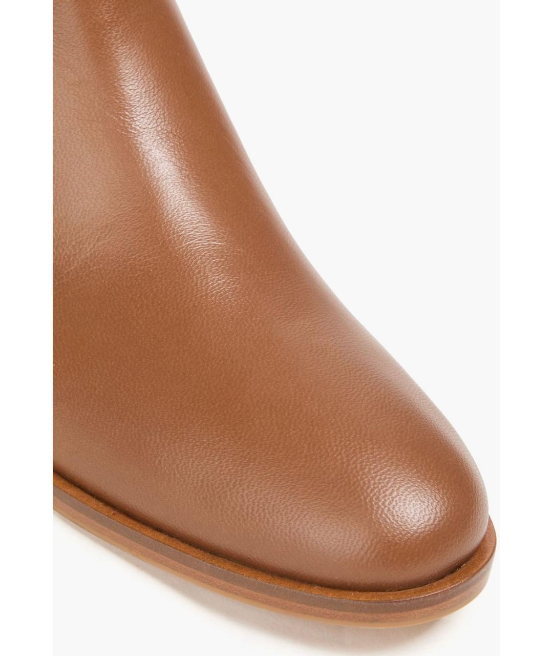 SERGIO ROSSI Коричневые кожаные сапоги, фото 4