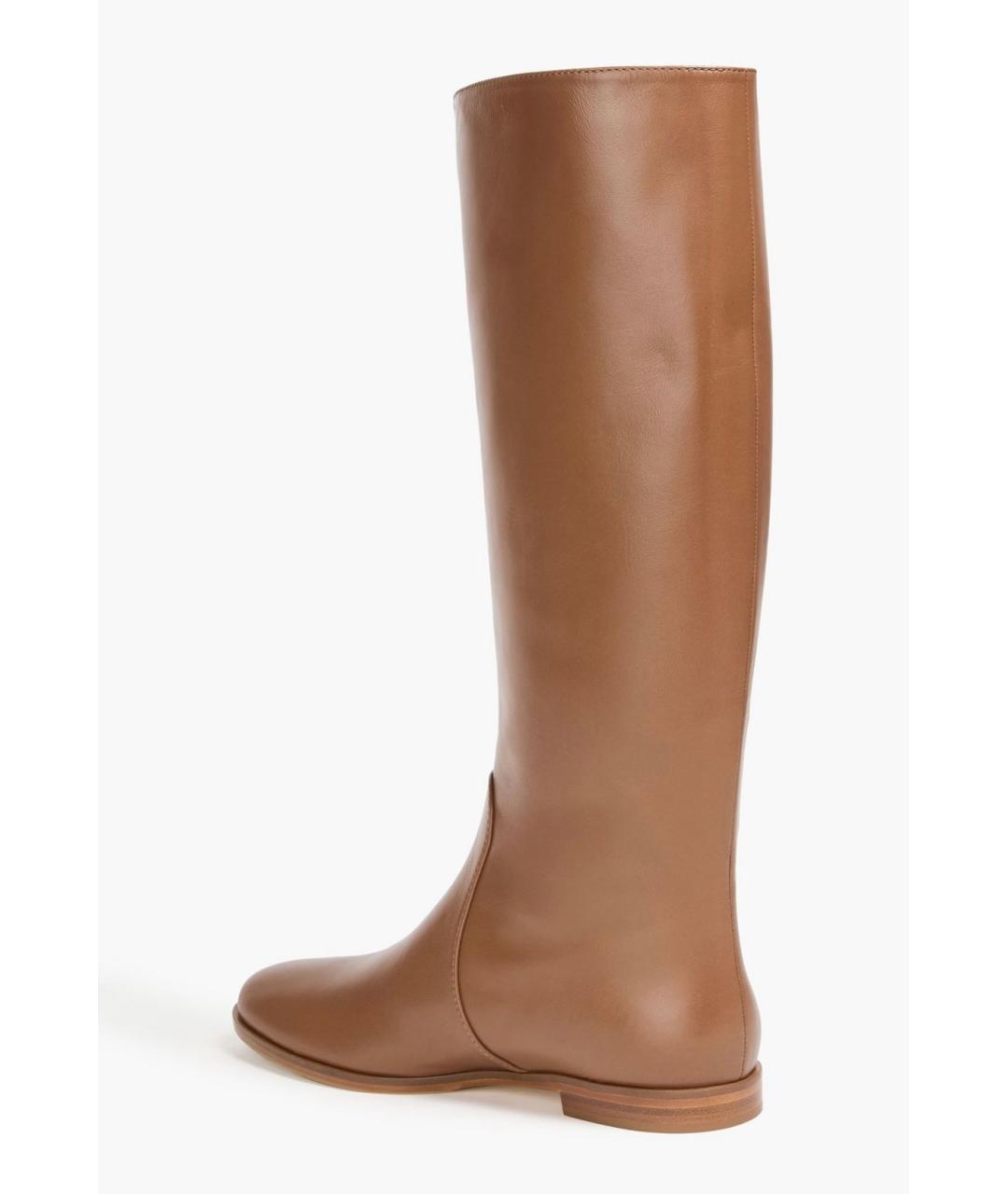 SERGIO ROSSI Коричневые кожаные сапоги, фото 3