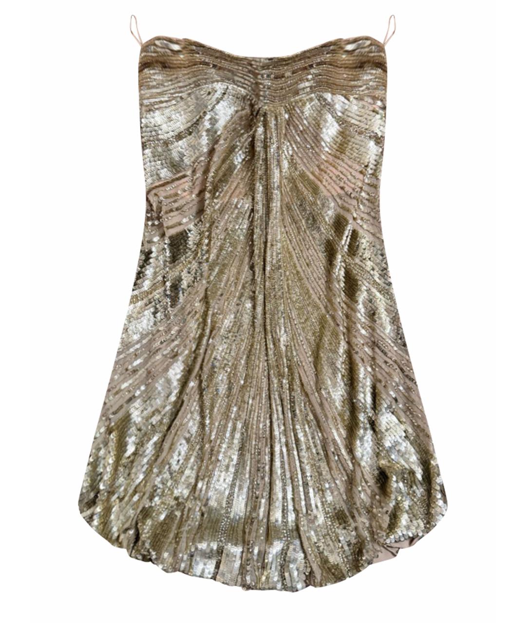 ELIE SAAB Золотое шелковое вечернее платье, фото 1