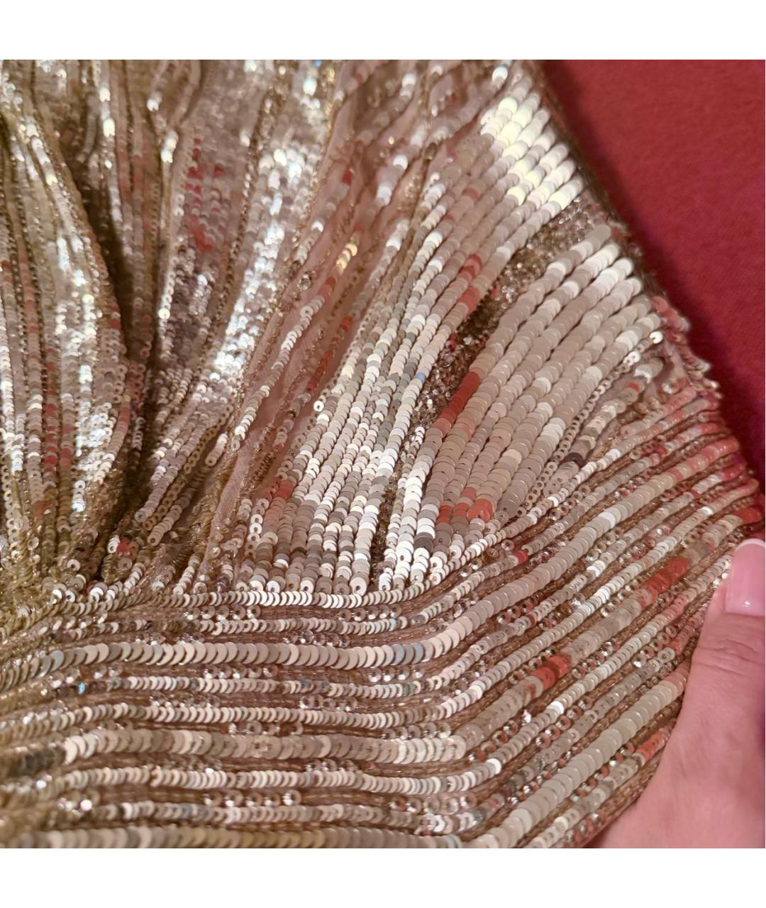 ELIE SAAB Золотое шелковое вечернее платье, фото 4