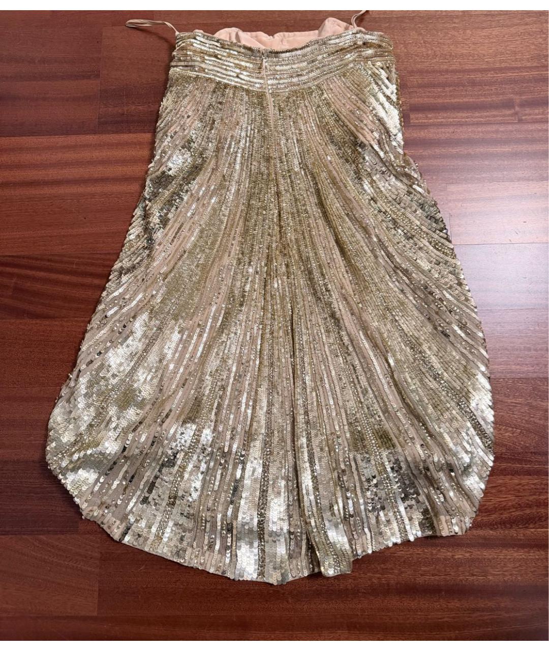 ELIE SAAB Золотое шелковое вечернее платье, фото 2