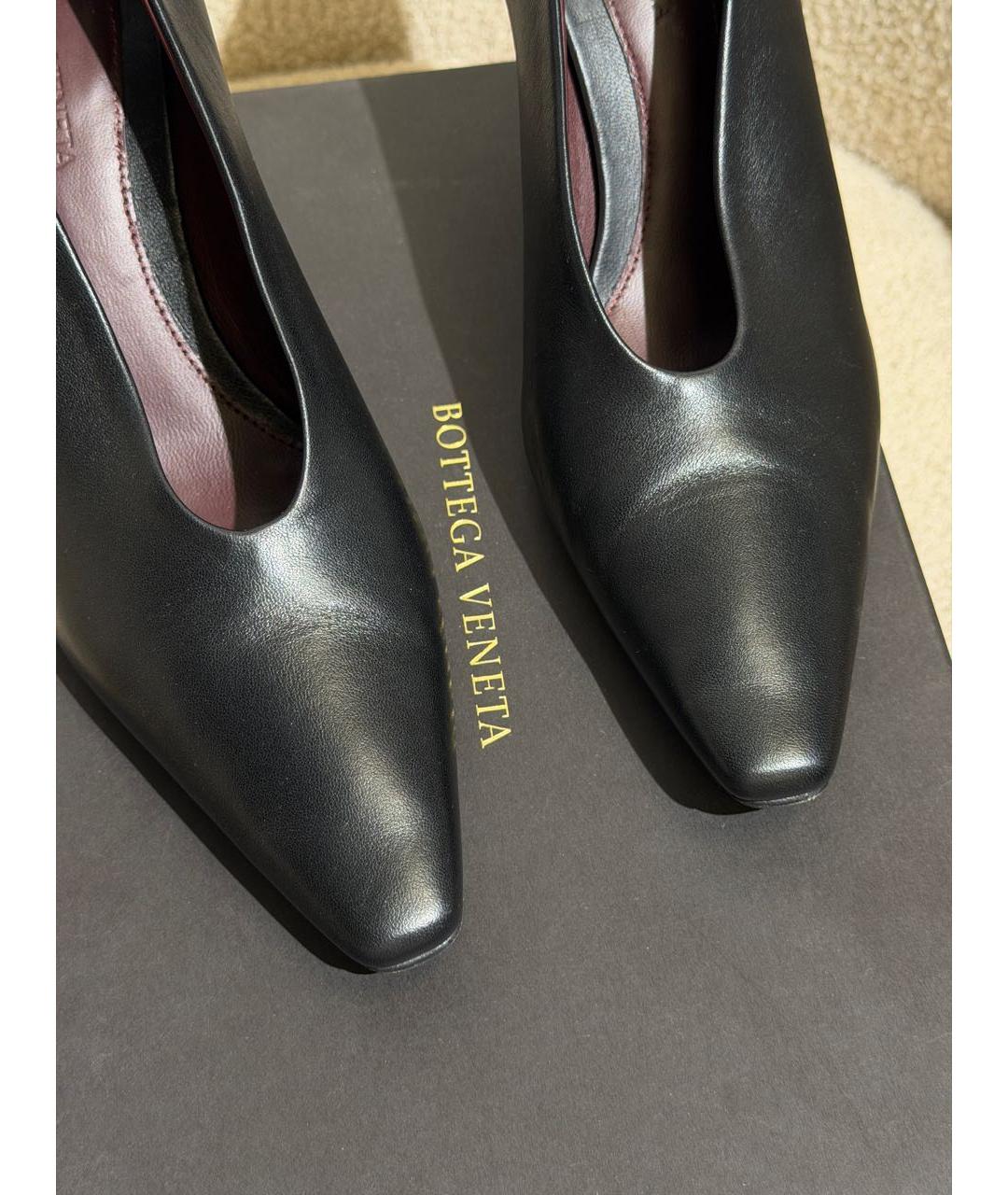 BOTTEGA VENETA Черные кожаные туфли, фото 8