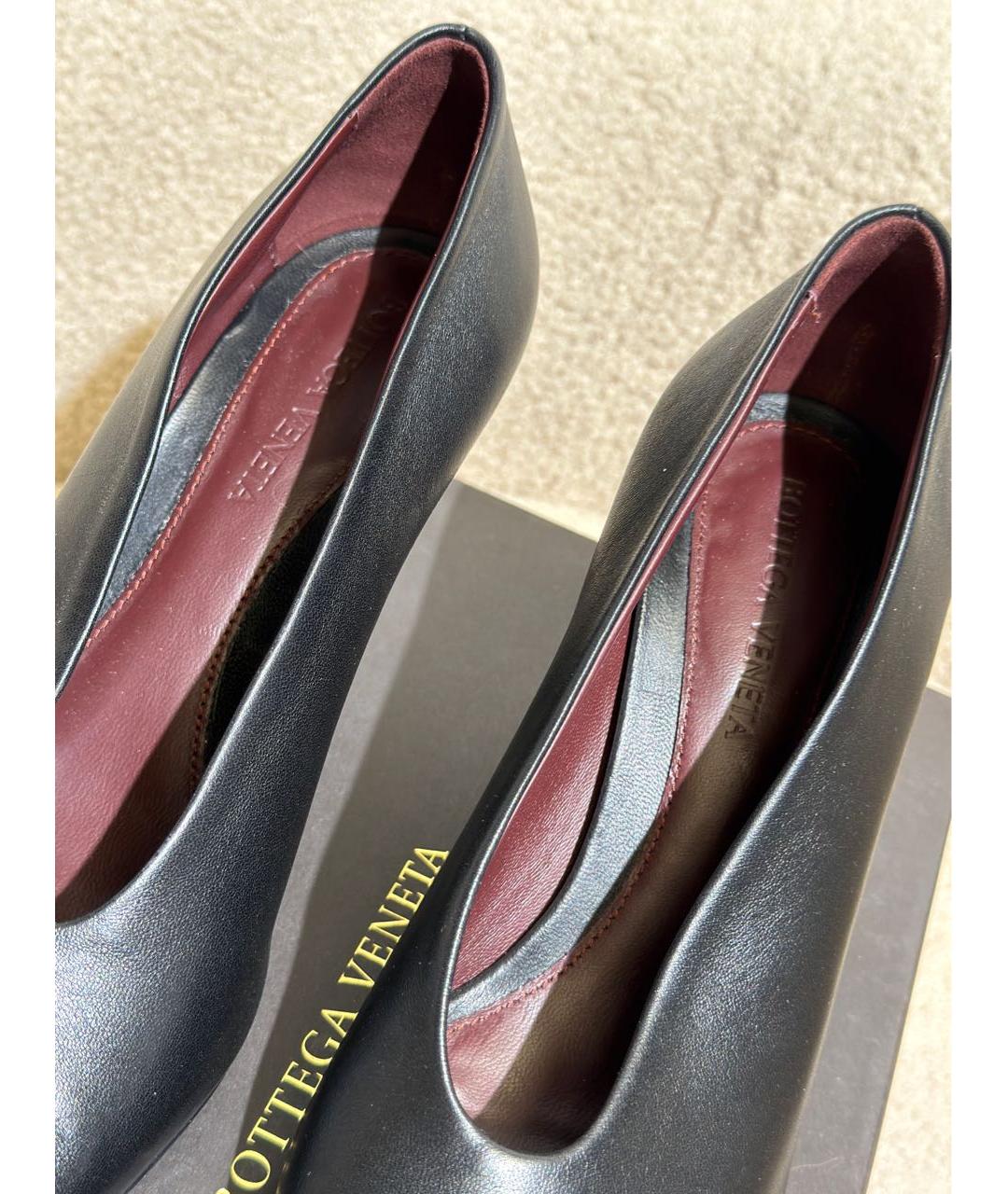 BOTTEGA VENETA Черные кожаные туфли, фото 3
