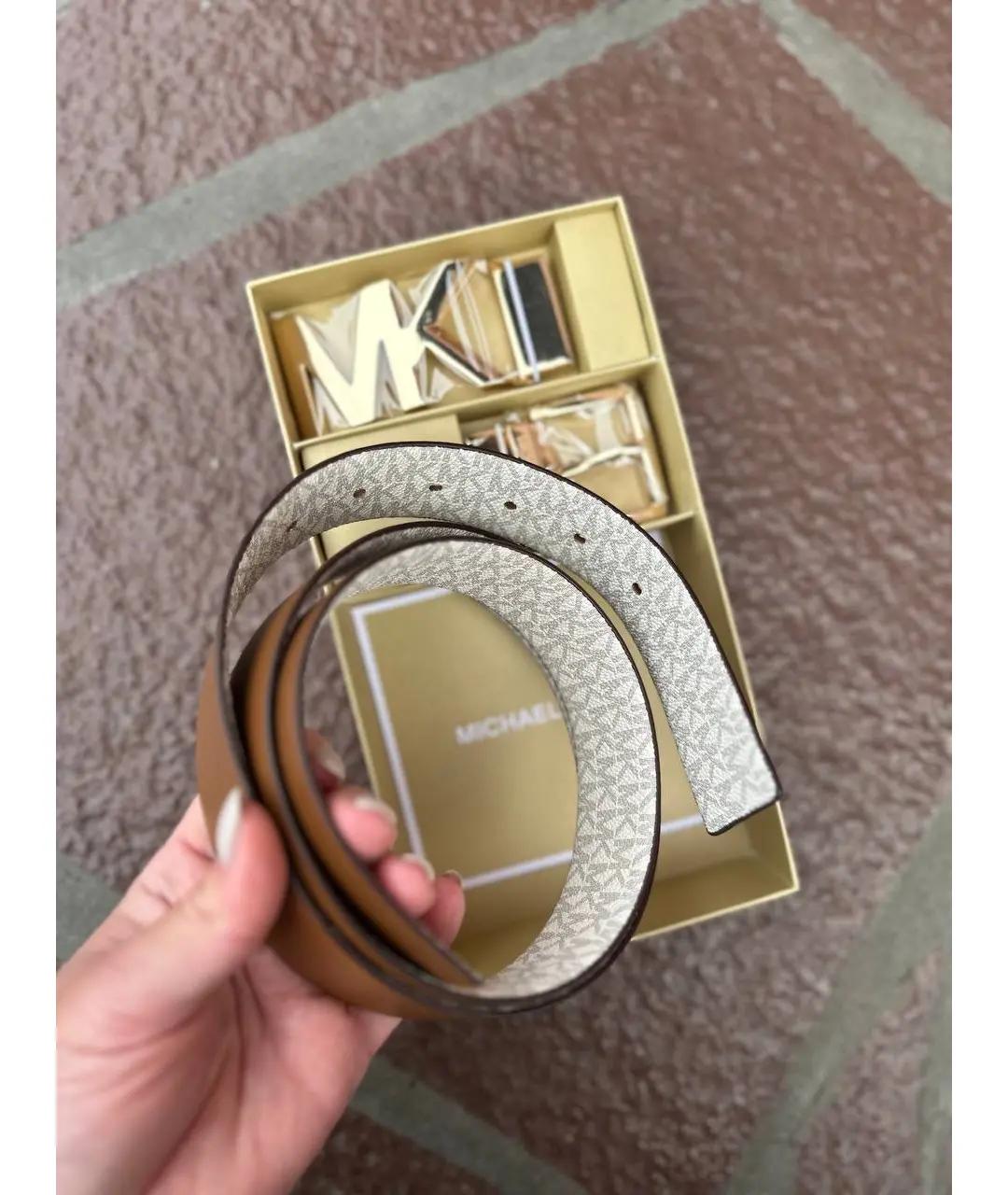 MICHAEL KORS Бежевый ремень, фото 7