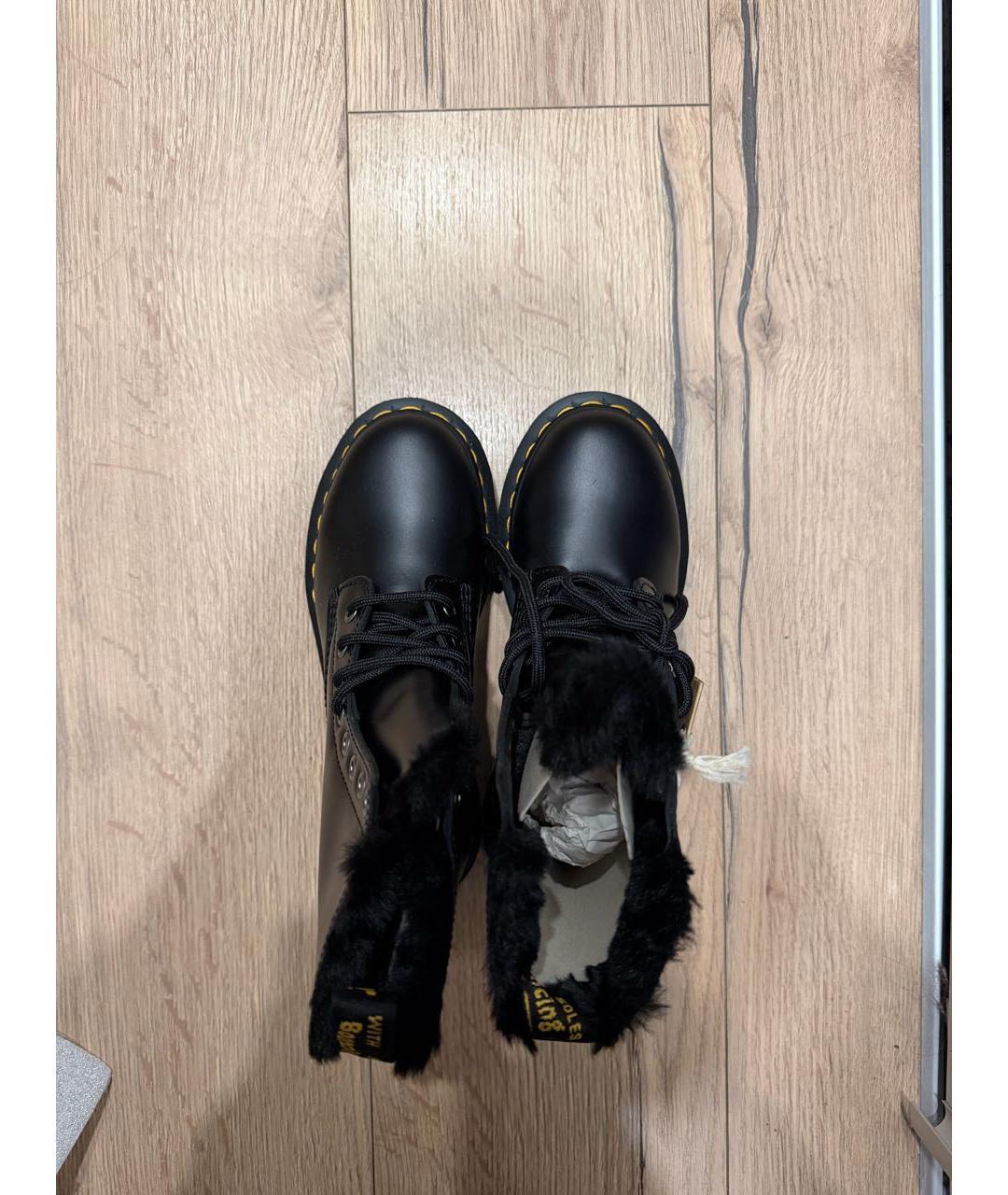 DR. MARTENS Черные кожаные ботинки, фото 3