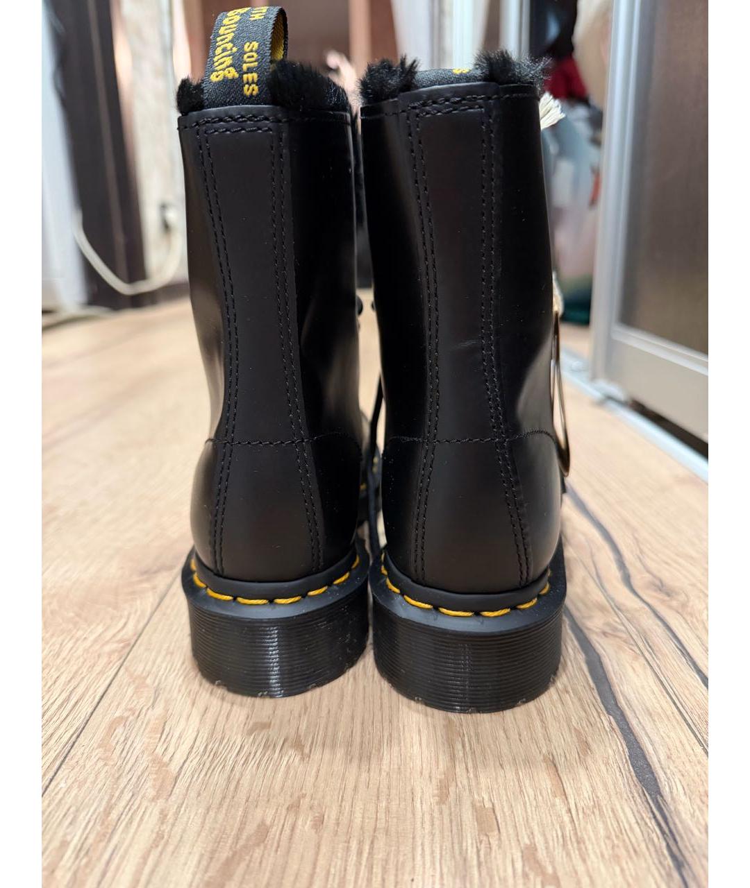 DR. MARTENS Черные кожаные ботинки, фото 4