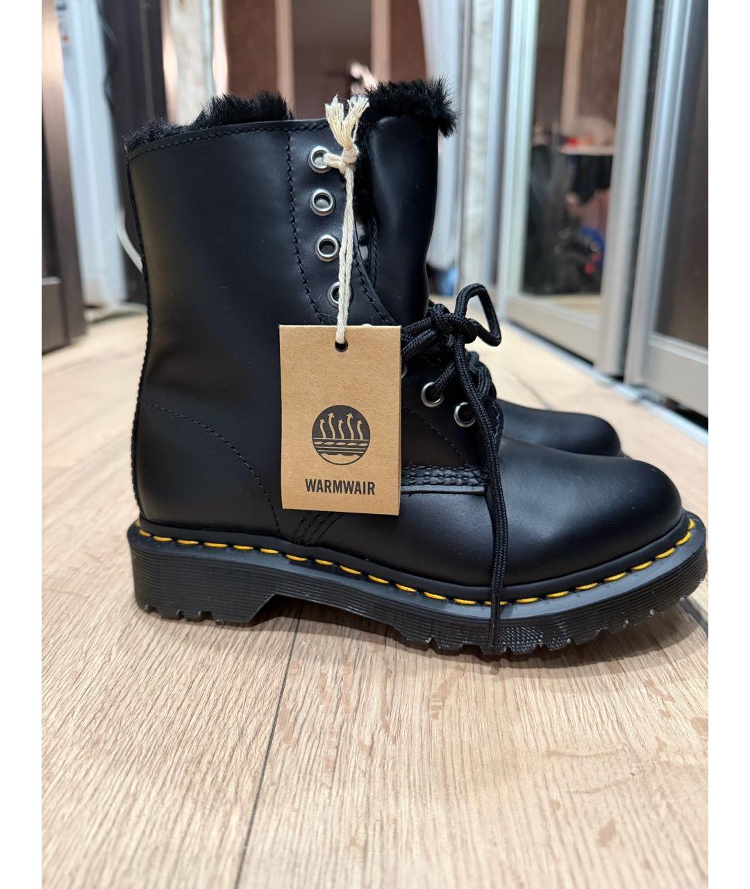 DR. MARTENS Черные кожаные ботинки, фото 5