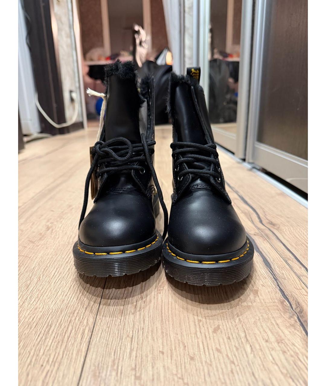 DR. MARTENS Черные кожаные ботинки, фото 2