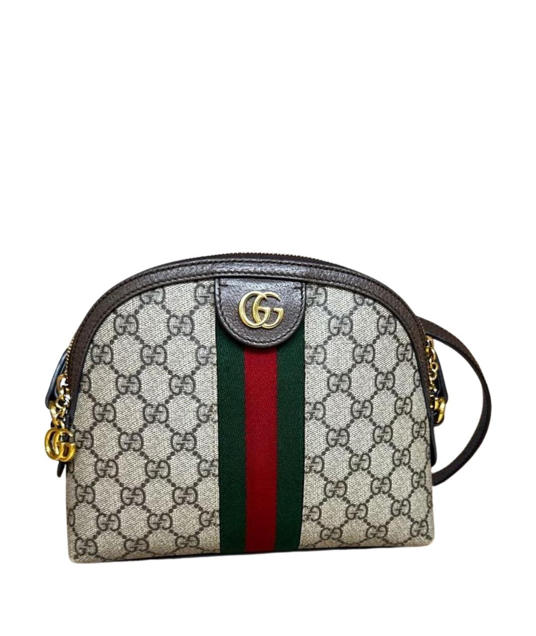 GUCCI Бежевая кожаная сумка через плечо, фото 1
