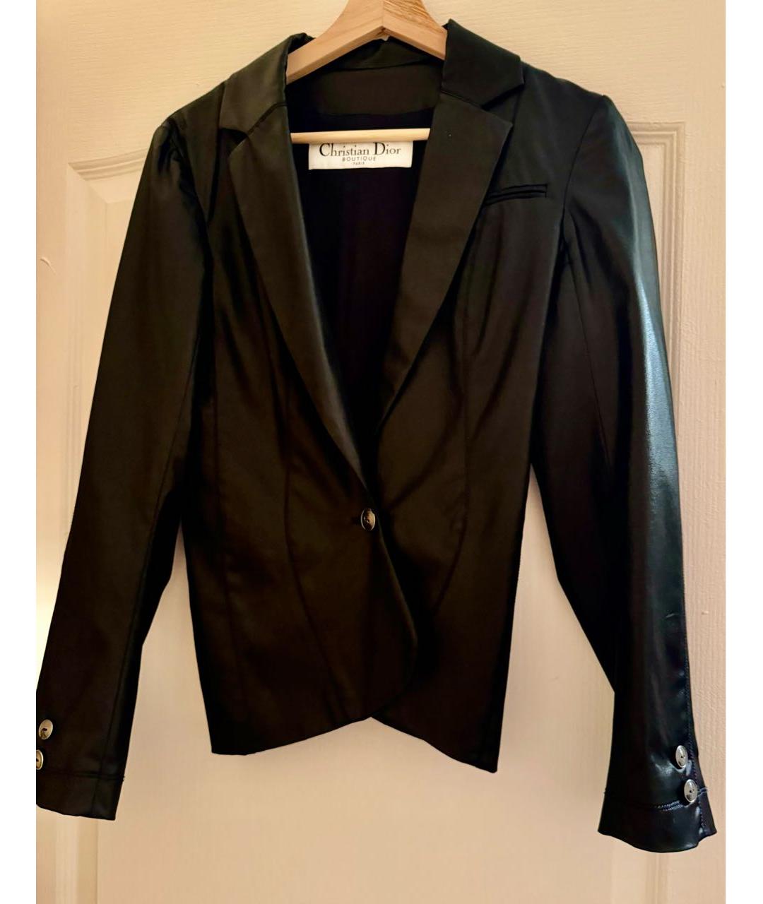 CHRISTIAN DIOR Черный ацетатный жакет/пиджак, фото 8