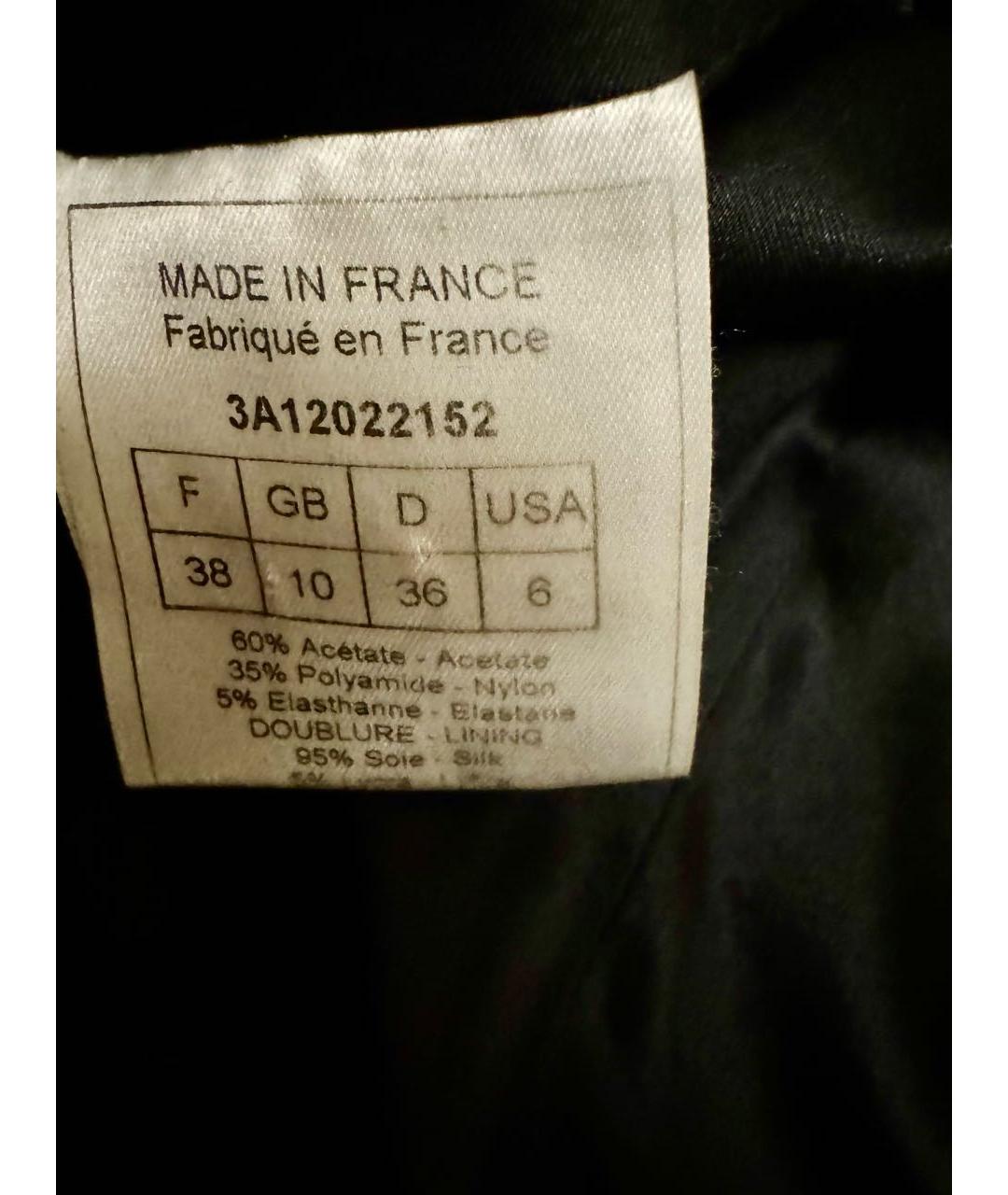 CHRISTIAN DIOR Черный ацетатный жакет/пиджак, фото 7