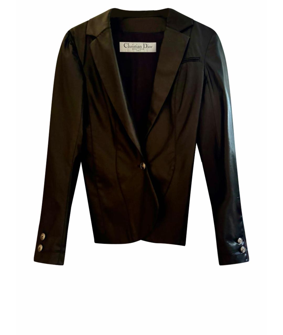 CHRISTIAN DIOR Черный ацетатный жакет/пиджак, фото 1