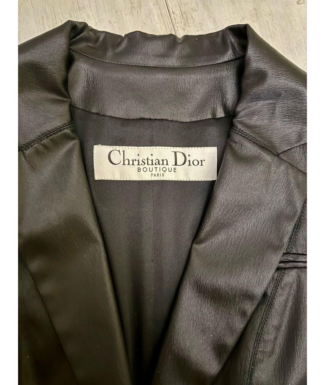 CHRISTIAN DIOR Черный ацетатный жакет/пиджак, фото 3
