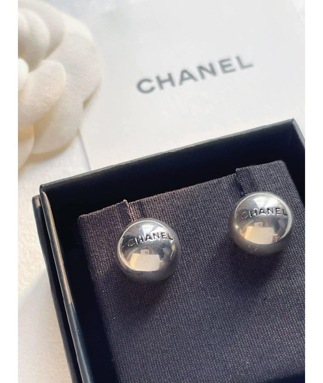 CHANEL Серебряные серьги, фото 2