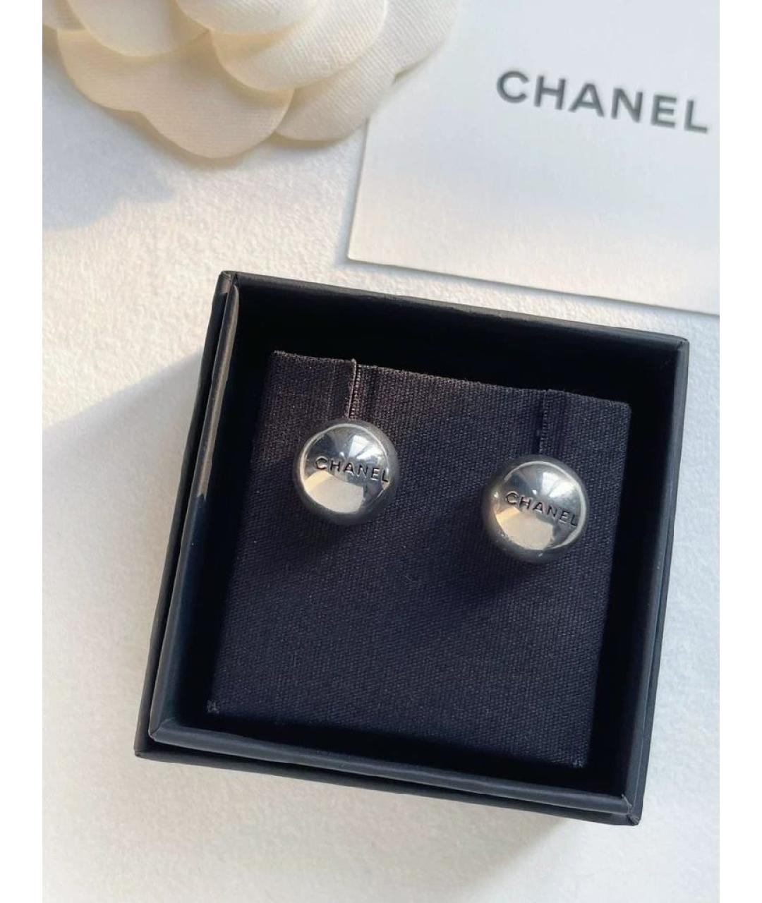 CHANEL Серебряные серьги, фото 4