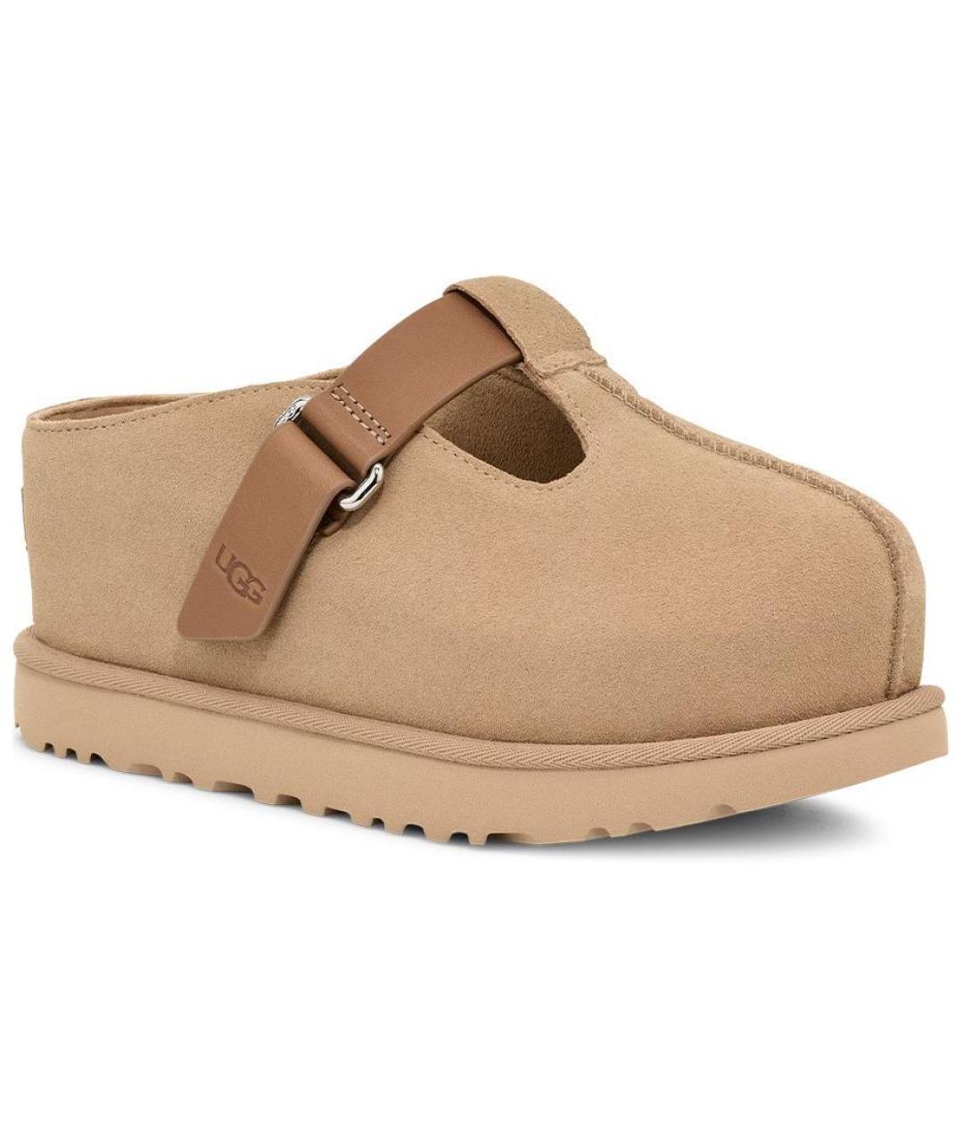 UGG AUSTRALIA Бежевые нубуковые мюли, фото 2